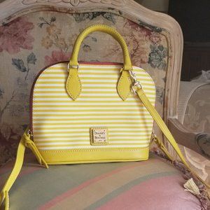Dooney & Bourke yellow striped mini purse